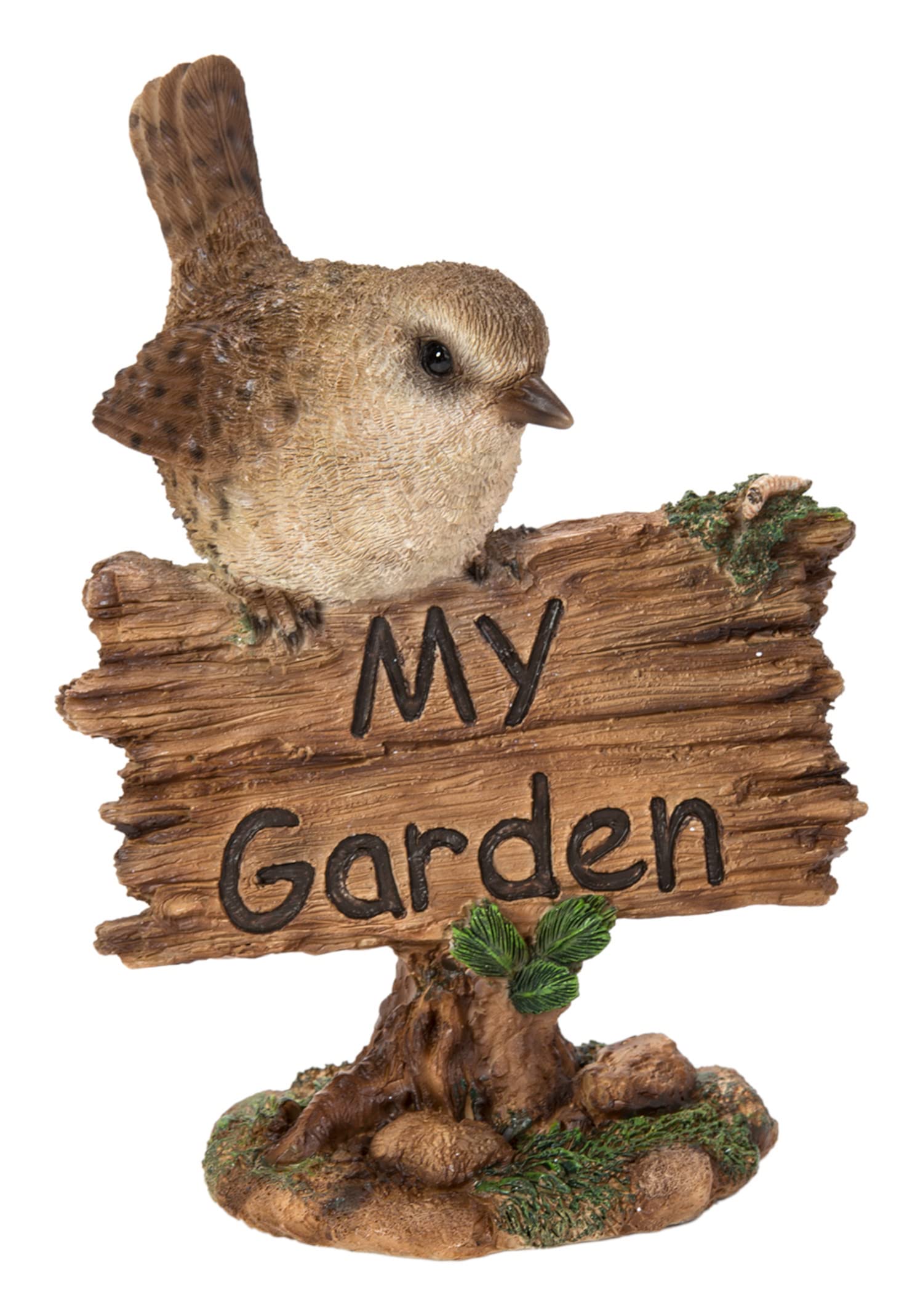 Vivid Arts - My Garden Sign Wren Realistic Garden Decoration, MG-WREN-F, H: 16cm, Multicolored