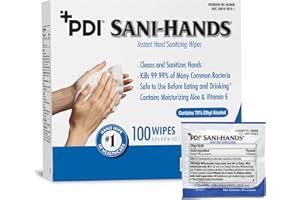 PDI Sani-Hands Hand Sanitizer Wipes 100 Packets Per Box