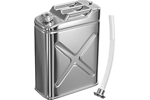 TOMUM Stainless Steel Water Container for Camping - 5 Gallon Hydration Metal Tank Jug - Heavy Duty Durable Portable Water Storage Can for Camping Outdoors