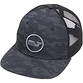 Vineyard Vines Camo Whale Dot Performance Trucker Hat, Gray Harbor, onesz