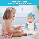 Aolso Baby Doll Clothes 14-18 Inch Overalls Coat Set White Green 35-45 cm view 6