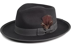 FADACHY Fedora Hats for Men & Women Wide Brim Felt Hat Dress Panama Trilby Hats