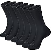 MONFOOT Men's/Women's 3-6 Pairs Cotton Daily Crew Socks, Multipack