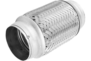 Exhaust Flex Pipe Stainless Steel 2.5x6in Exhaust Flex Pipe Stainless Steel Corrugated Flexible Joint Tube Universal Accessor