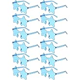 WNSIRVY 12/26/36 Pairs Rimless Star Shaped Sunglasses Transparent Glasses Bulk Fun Sunglasses for Party Favors