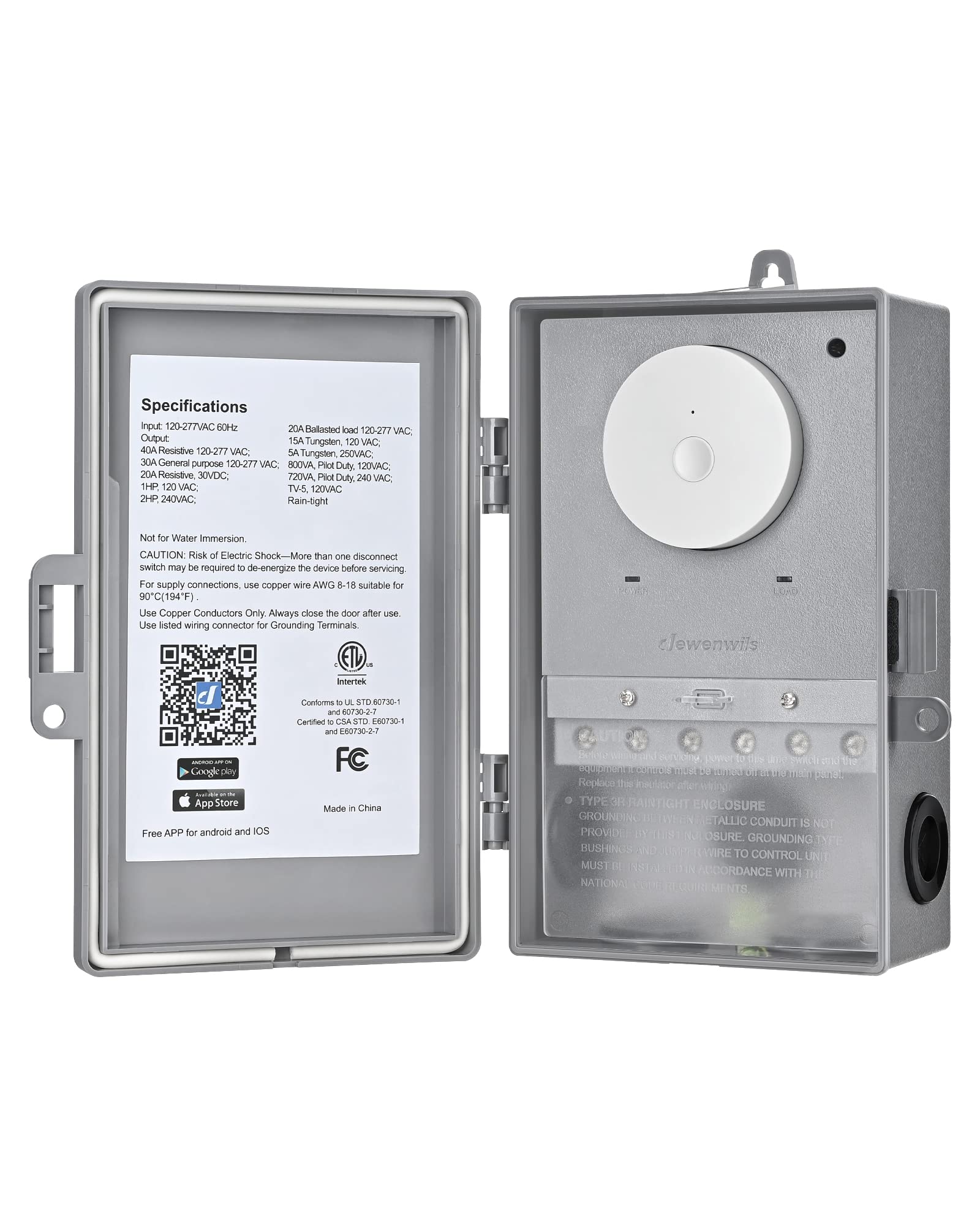 Photo 1 of DEWENWILS WiFi Pool Pump Controller, Heavy Duty 40A 120-277 VAC 2HP Wireless Timer for Pool & Water Heater, Works with Alexa, Google Assistant, Smart Life, ETL Listed