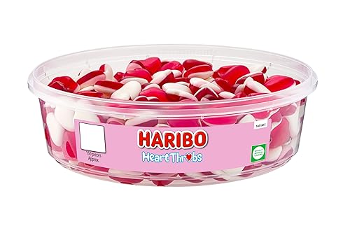 HARIBO Heart Throbs x 150 Pieces (480g) Sweets Tub
