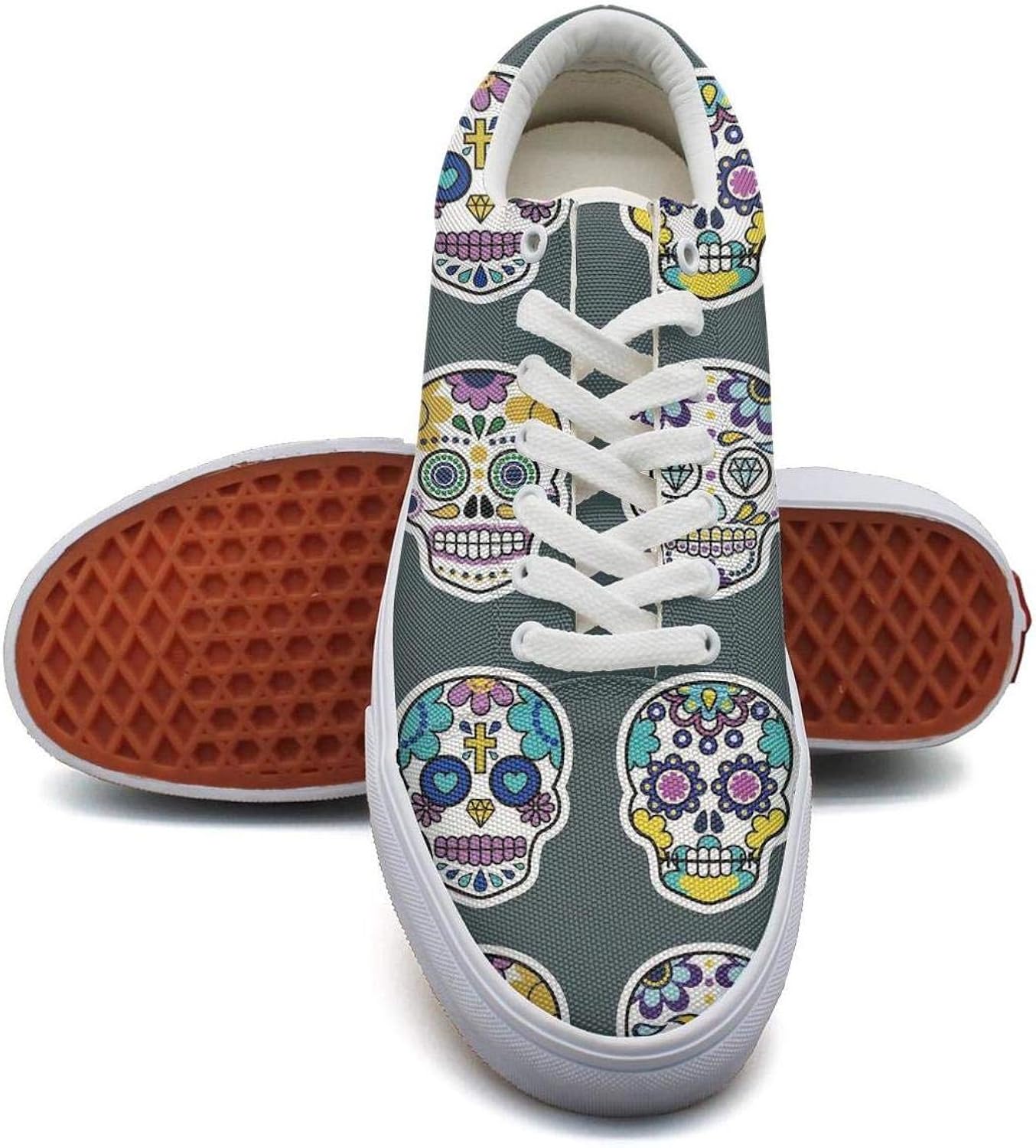 sugar skull tennis shoes