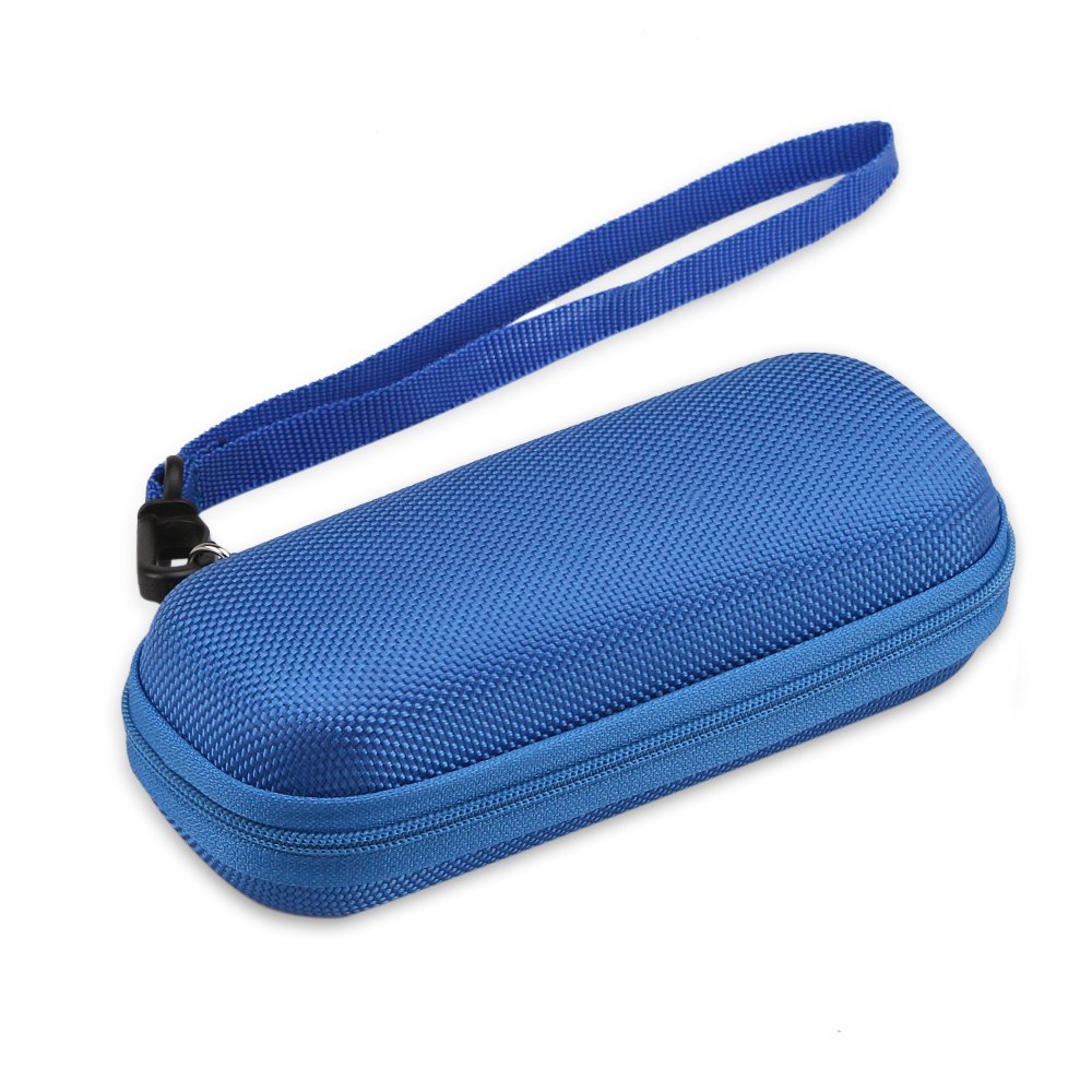AGPTEK Rigid EVA Material Case for Digital Dictaphone and MP3, Shockproof and Waterproof Protective Case for Storing and Protecting MP3/Earphones Compatible with Large 2.4 Inch Screen MP3 Blue