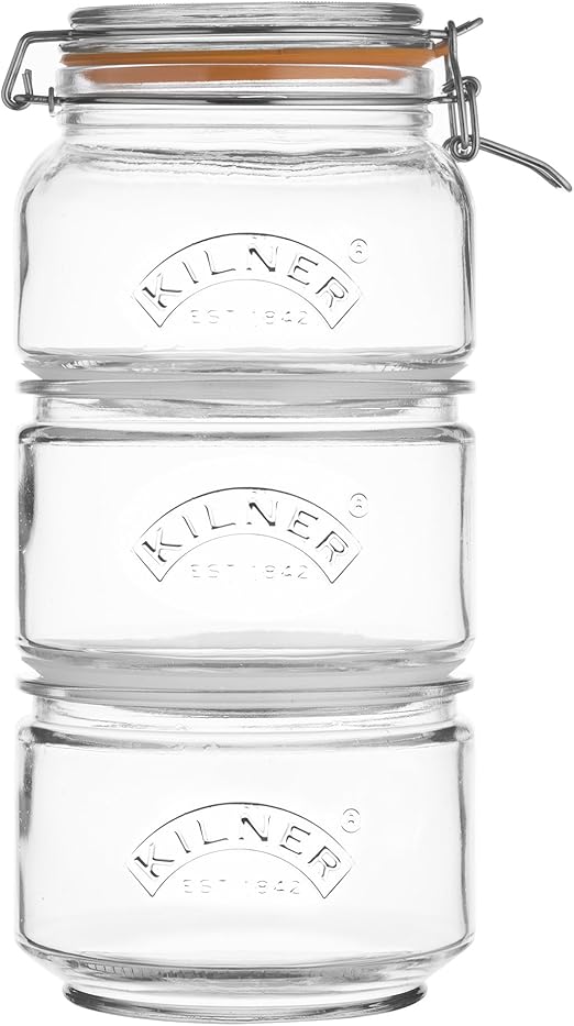 Kilner Stackable Storage Jar Set, 17.5 x 17.5 x 32 cm Amazon.ca Home