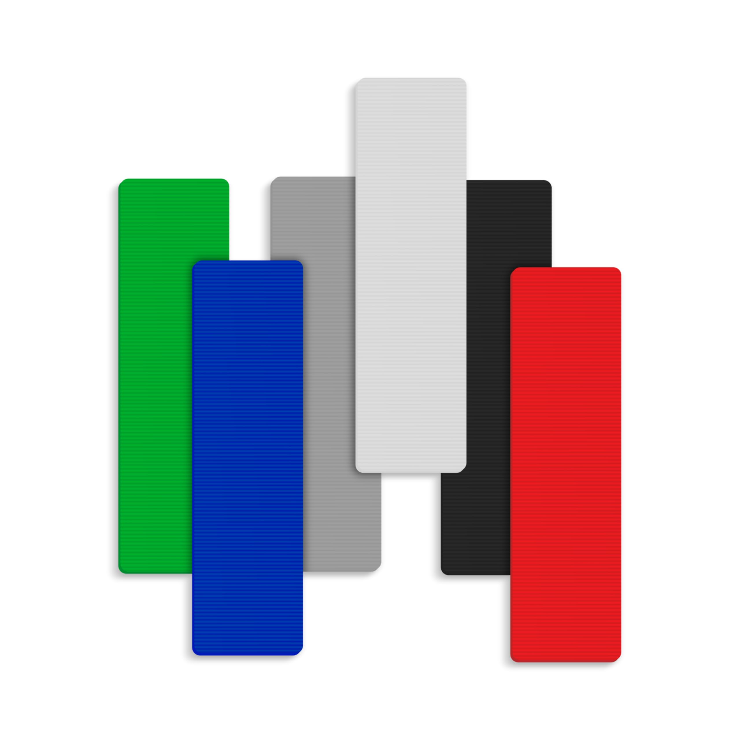 Evoges 28mm x 100mm Flat Plastic Glazing Packers (1-6mm) Durable Shim Spacers for DIY, Home Improvement, Window, and Door Frame Installations (Mixed Pack of 200)