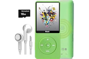 DYZERYK MP3 Player, Music Player with 16GB Micro SD Card, Build-in Speaker/Photo/Video Play/FM Radio/Voice Recorder/E-Book Reader, Supports up to 128GB