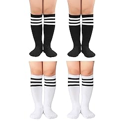 Zando 4 Pairs Toddler Knee High Socks - Black