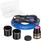 AmScope MD500-CK USB Digital Microscope Camera + Calibration Kit | 5.0 MP USB Still &amp; Live Video Imager, Includes Calibration Kit for Accurate Measurements