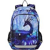 ALAZA Dragon in Forest Laptop Backpack Purse for Women Men Travel Bag Casual Daypack with Compartment & Multiple Pockets