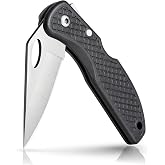Maxam Falcon VII Lockback 7 (Open) Inch Pocket Knife - Stainless Steel Honed Blade, Textured No-Slip Handle, Carry Clip
