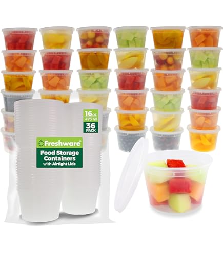 Amazon.com: Galashield Deli Containers with Lids 16 oz. [24 Sets] Plastic  Deli Cups Soup Containers with lids, To Go Food Containers: Home & Kitchen