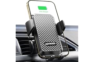 JOYMASS Wireless Car Charger, 15W Fast Charging Auto Clamping Car Charger Cell Phone Holder Mount Vent for iPhone 15 14 13 12 Mini Pro Max 11 XR XS X, Samsung Galaxy S23 Ultra S22 S21+ Note 20, etc
