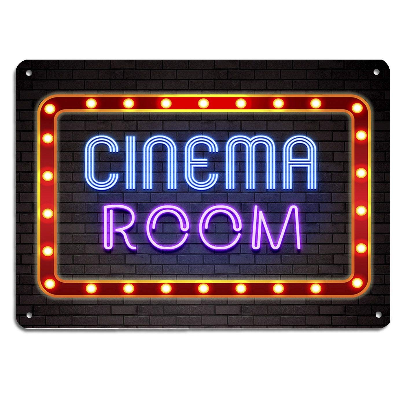Cinema Room Sign - A4 metal sign decorative novelty movie sign