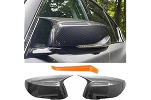 QLHSHOP Carbon Fiber Side Mirror Caps for Infiniti Q50 Q60 Q70 QX30 QX50 Q50L Accessories, Passenger Driver Side View Mirror Cover Replacement Car Exterior Body Tuning Parts & Trim - 1Pair (Left-Right)