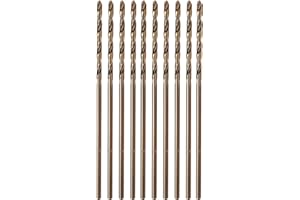 ZNXIMER Cobalt Drill Bit 1/16" Twist Drill Bits, M35 High Speed Steel Jobber Length Drill Bit, 135 Degree Tip for Hard Metal, Stainless Steel, Cast Iron with Index Storage Case, Pack of 10 pcs