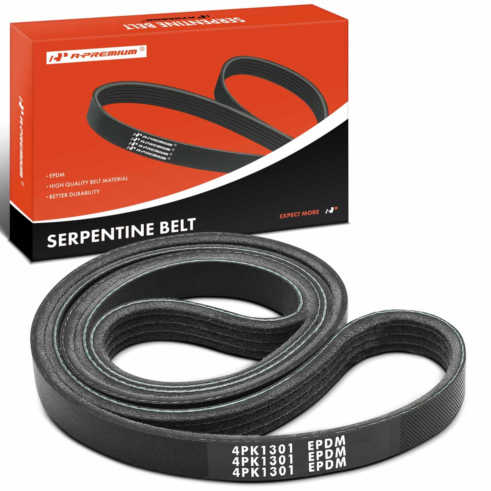 Photo 1 of A-Premium Engine Serpentine Drive Belt Compatible with Ford, Lincoln & Nissan Cars - Escape 2023, Focus 2012-2018, EcoSport 2018-2022, Bronco Sport 2021-2023, Altima 2007-2011, Corsair, 51.22 Inches