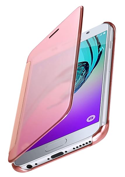moex Samsung Galaxy A3 (2016) | Hülle Transparent TPU Void Cover Dünne Schutzhülle Rosé-Gold Handyhülle für Samsung Galaxy A3
