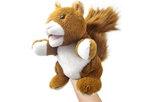 okegztoa Hand Puppets,10" Squirrel Hand Puppets for Kids,Hand Puppets for Toddlers 1-3 and Kids with Movable Mouth,Sloth Stuffed Animal Plush Puppets Toy Gift for Interactive Storytelling (Squirrel)