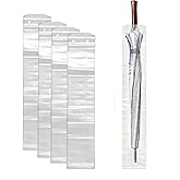 ReignSword 100 Pcs Disposable Clear Wet Umbrella Covers for Long Umbrella, Plastic Umbrella Rain Bags for Machine, Waterproof Umbrella Sleeve to Keep Lobby Floors Dry