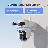 EZVIZ H9c Dual Lens 6K Wired Outdoor Camera 360° PT 512GB Color Night Vision view 2