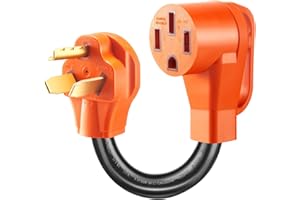 ELETHOR 30 Amp RV Generator Adapter, NEMA L5-30P Twist Lock Male Plug to NEMA L14-30R Female with Grip Handle, 12Inch Heavy-Duty UL Listed Adaptor for RV Trailer Camper