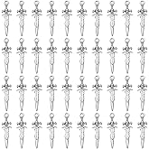 JKJF 80 Pcs Swords Charms Pendants Vintage Dagger Pendants Mini Swords Shape Charm for DIY Crafts Bracelet Earrings Necklace Jewelry - Silver