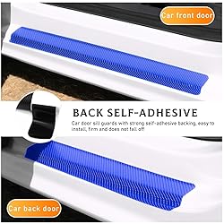 Yourkar 4 PCS Car Door Sill Protector, 3D Carbon