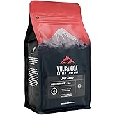 Low Acid Coffee, Blend of Natural Low Acidic Coffee, Whole Bean, Medium Roast, Fresh Roasted, 11-ounces