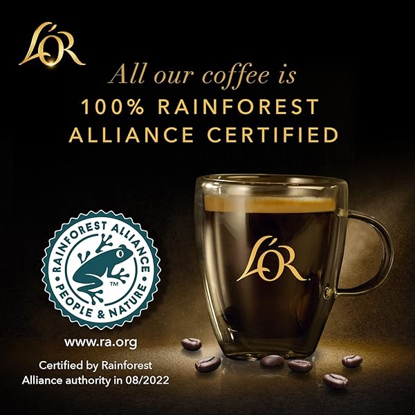 L’OR ESPRESSO CAPSULES, ESTREMO LUNGO, SINGLE-SERVE ALUMINUM COFFEE COMPATIBLE WITH THE L’OR BARISTA SYSTEM & NESPRESSO ORIGINAL MACHINES, 10 COUNT (PACK OF 1)