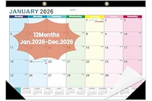 COMIX 12 Month Desk Calendar 2026 (Jan 2026–Dec 2026) – 17" x 12" Wall Calendar with to-Do List & Notes,2026 Calendar Monthly Planner for Home, School, or Office Organization