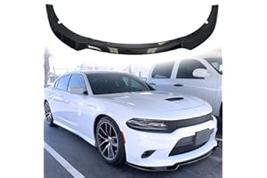 KETAI Front Bumper Lip Compatible with 2015-2023 Dodge Charger SRT Sport-V Style ABS Gloss Black Front Splitter Lower Protector AMPP Design Front Air Dam Chin Spoiler Splitter