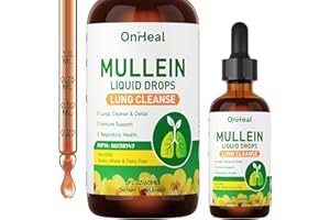 Lungwort Lung Support Drops - Lungwort Leaf Extract - For Lung Cleansing, Detoxification, Respiratory Health, and Immunity, 6