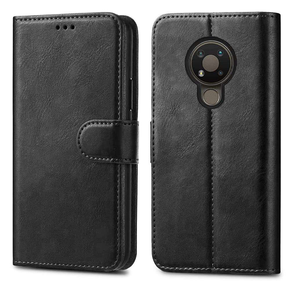 GAPlus Nokia 3.4 (2020) Cases - Premium Wallet Leather Flip Case Cover For Nokia 3.4 [Card Holder] [Magnetic Closure] Black