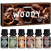 ARVIDSSON Woody Essential Oils Set, Natural Woodsy Scented Oils for Diffuser, Candle Making - Sandalwood, Teakwood, Frankince