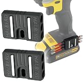 Halberd Standard Magnetic Bit Holder, Fits Most Brands, 2 Pack | Screw to Belt Clip Mount, Magnets Hold Six Bits + Loose Screws, for Milwaukee, DeWalt, Craftsman, Makita, Bosch, Ryobi, More