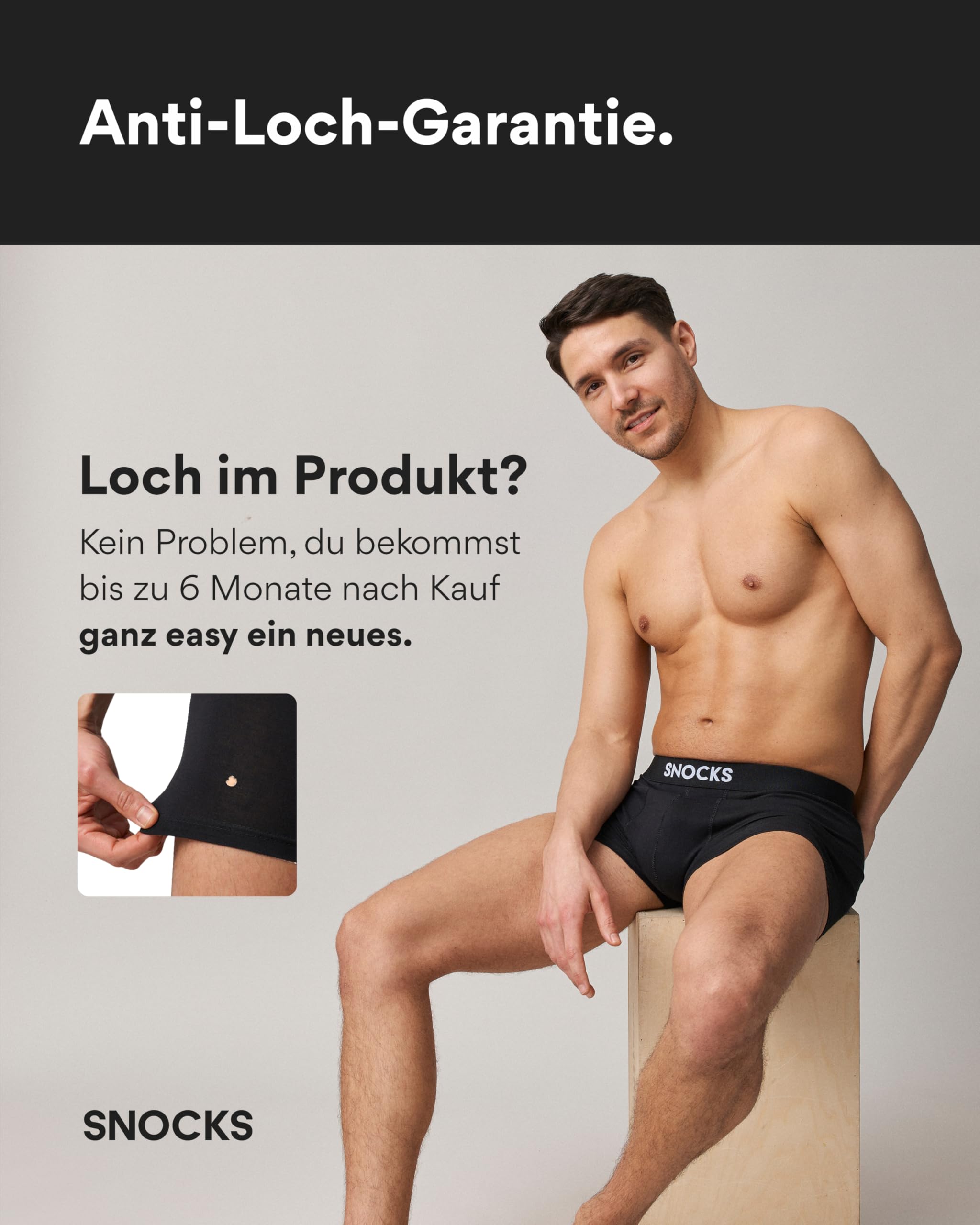 Snocks Boxershorts Herren Bio Baumwolle (6er Pack) Unterhosen Herren ohne einschneidenden Gummibund (Gr. S - 4XL)