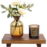 Acacia Wood Riser for Bathroom Counter Tray Decor Kitchen Sink Soap Dish | Small Wooden Pedestal Stand Sponge Holder Decorati