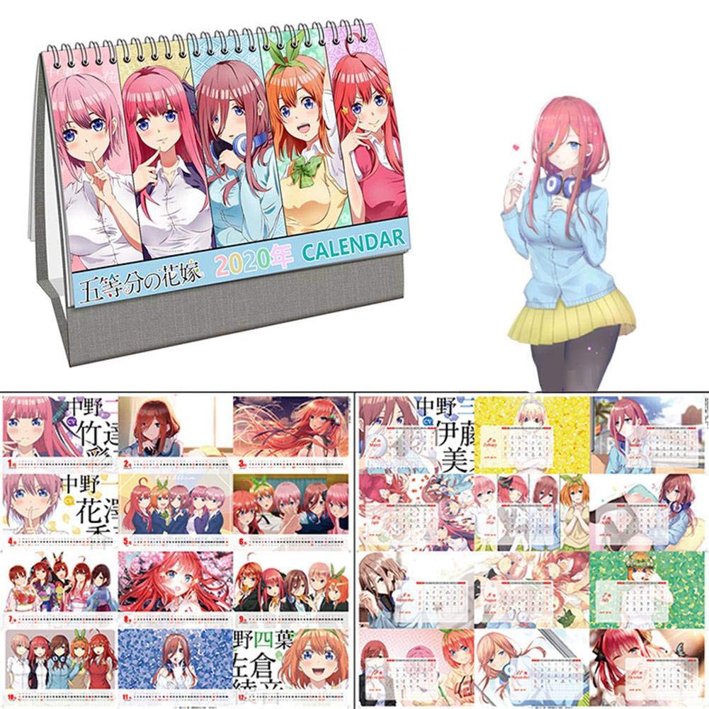 Bowinr Anime Desk Calendar 2020 Collector S Edition Cartoon Character Desktop Calendar For Home And Office The Quintessential Quintuplets Amazon In Office Products