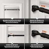 ZENO Pull Up Bar Doorway 72-102 cm Adjustable Heavy Duty Black view 3
