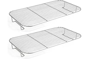 ERICAIR 2Pcs Stainless Steel Stackable Baking Rack for Oven Cooking, 16.5”x 10” BBQ Roasting Rack or Baking/Cooling Rack, for Oven and Outdoor Barbecue, Oven & Dishwasher Safe