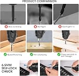MQUPIN 49 in 1 Electric Drill Screwdriver Cordless Set with LED Light view 4