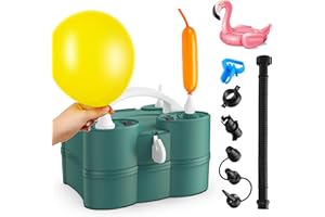 Balloon Pump, LooLaa 3-in-1 Air Pump for Inflatables and Balloons, Electric Balloon Pump for Latex 260q Foil Balloons, Quick-Fill 110V AC Inflator Deflator for Pool Floats Air Mattress Inflatables
