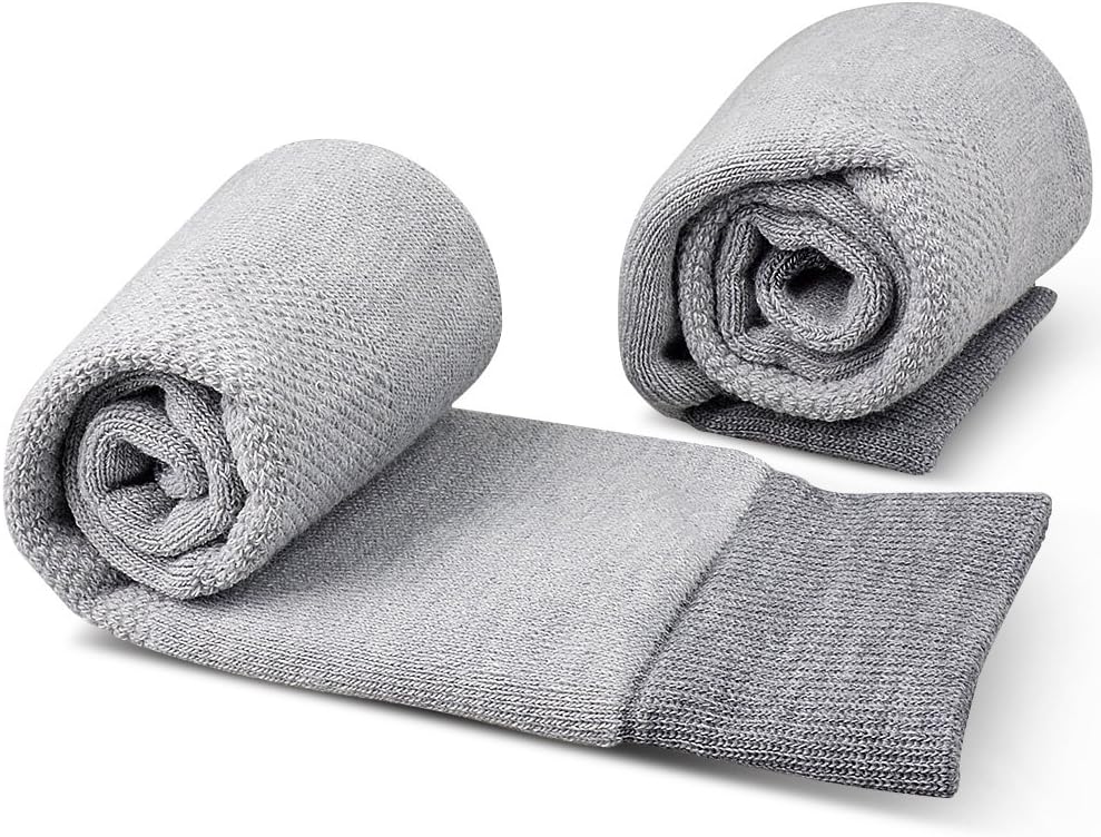 ZIONOR Ski Snow Socks High Knee Merino Wool Warm Plush Padded Elastic Fast Dry for Men Women Skiing Snowboarding : Clothing