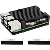 Geekworm P122 Aluminum Alloy Passive Cooling Armor Case for Raspberry Pi 4 | Fanless, Silent, With Thermal Pads and GPIO Headers
